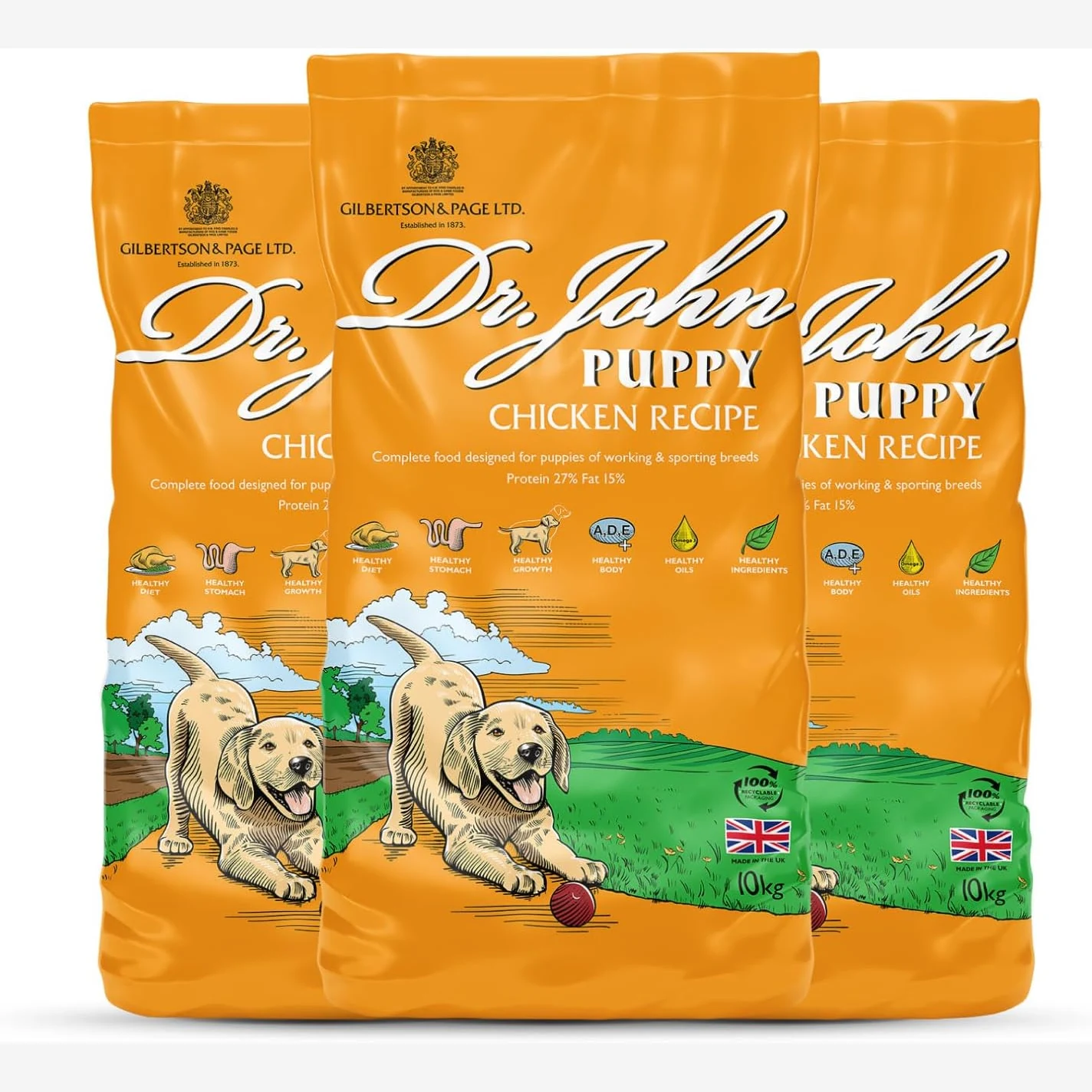 Dr John puppy 30kg three 10kg bags