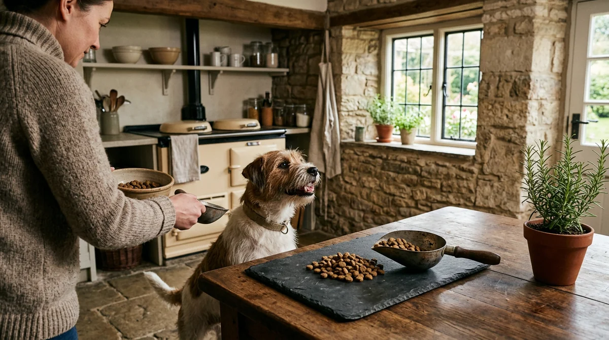 Stylised dog food range lifestyle tile two
